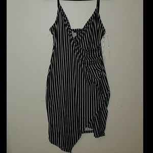 Black & White Striped Mini Dress